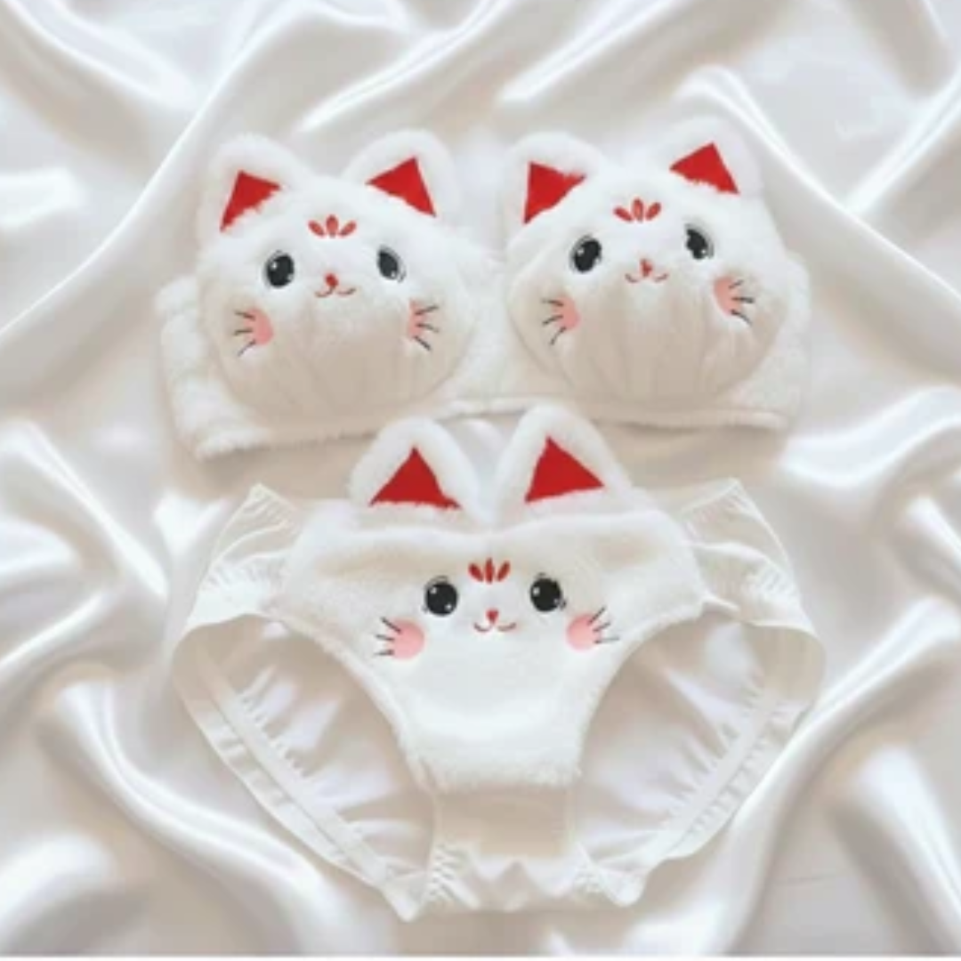 Kitty Dreamy Fluffy Bra Panty Set
