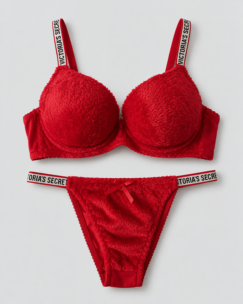 Victoria Trendy Fluffy Bra & Panty Set
