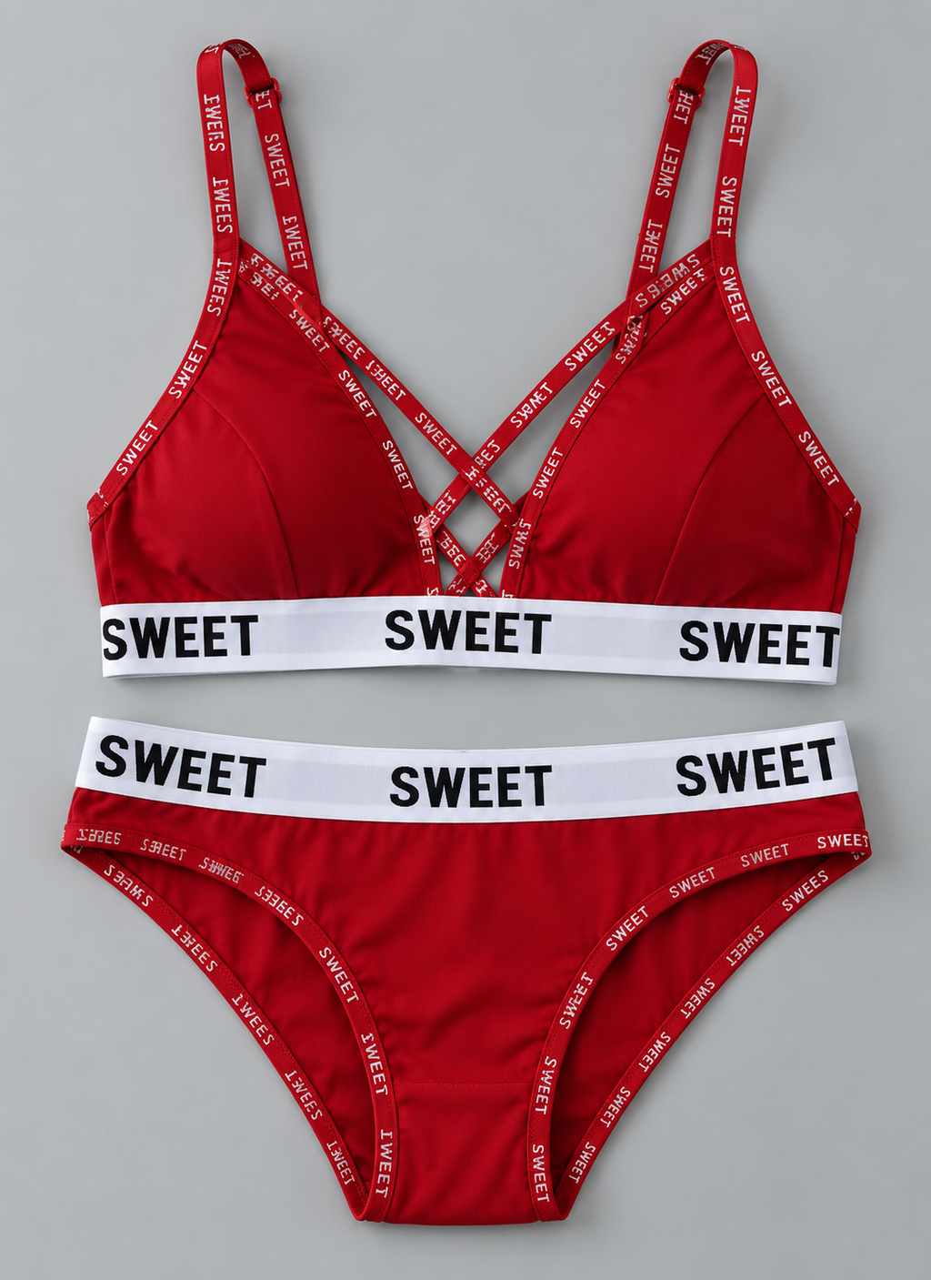Sweet Criss-Cross Bra & Panty Set