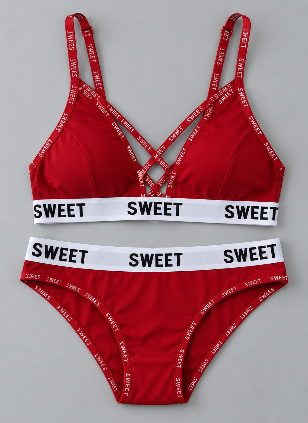 Sweet Criss-Cross Bra & Panty Set