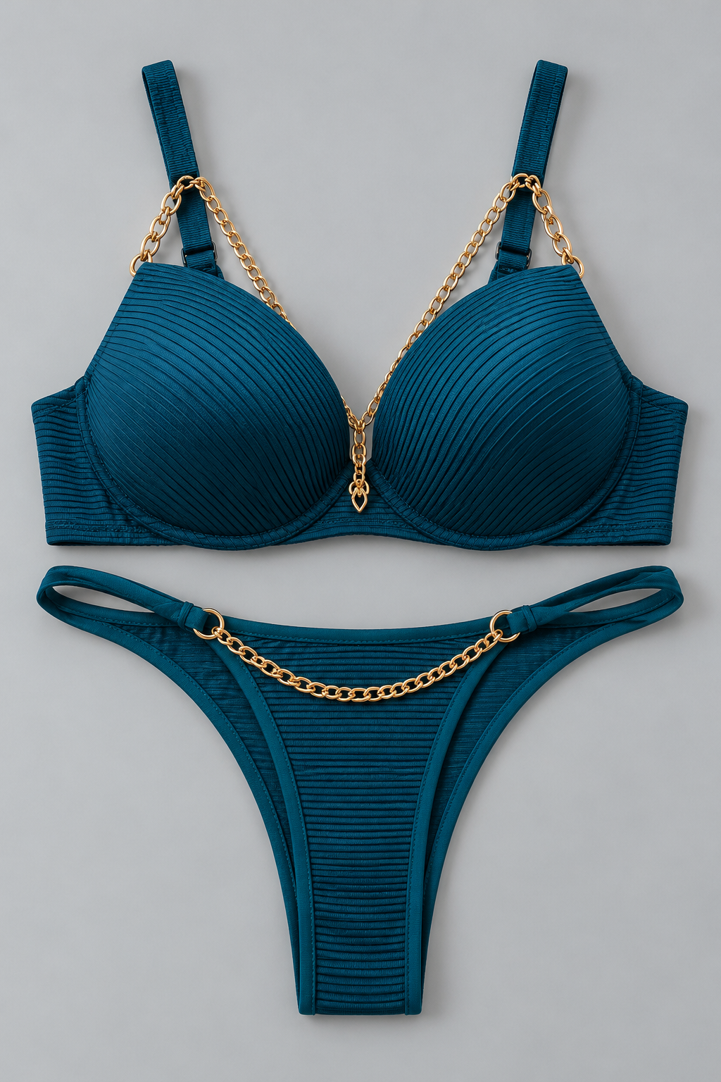 Deep Chain Bra Thong Set