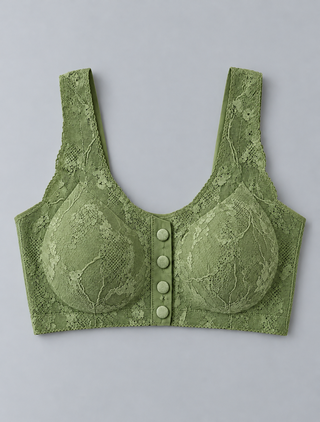 Front Open Buttoned Padded Lacy Bra For Maternity