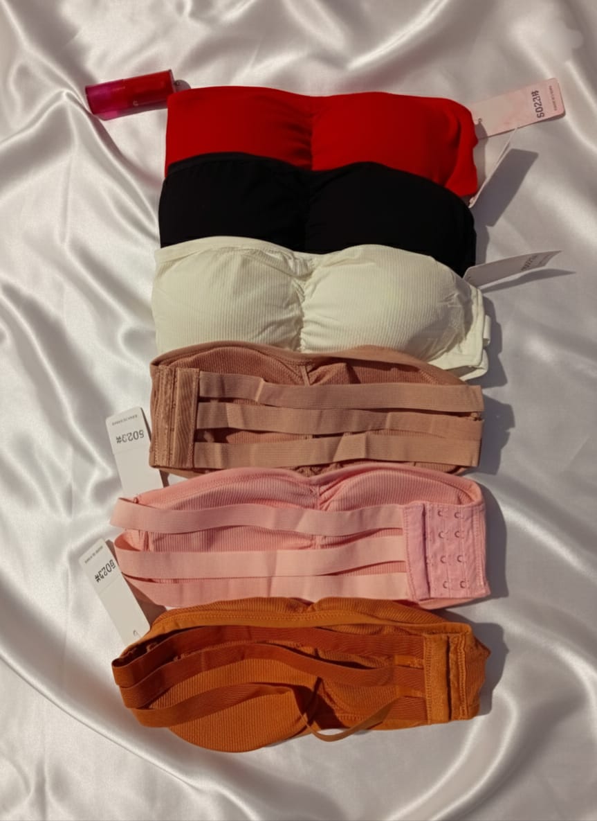 Premium Classy Seamless Strapless Padded Bra (Pack of 6)