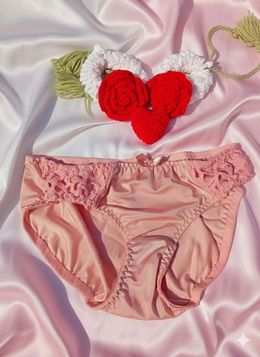 Premium Pink French Style Romantic Lace Lingerie Set