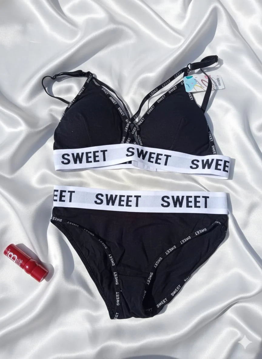 Bikini Style Sweet Criss Cross Bra & Panty Set