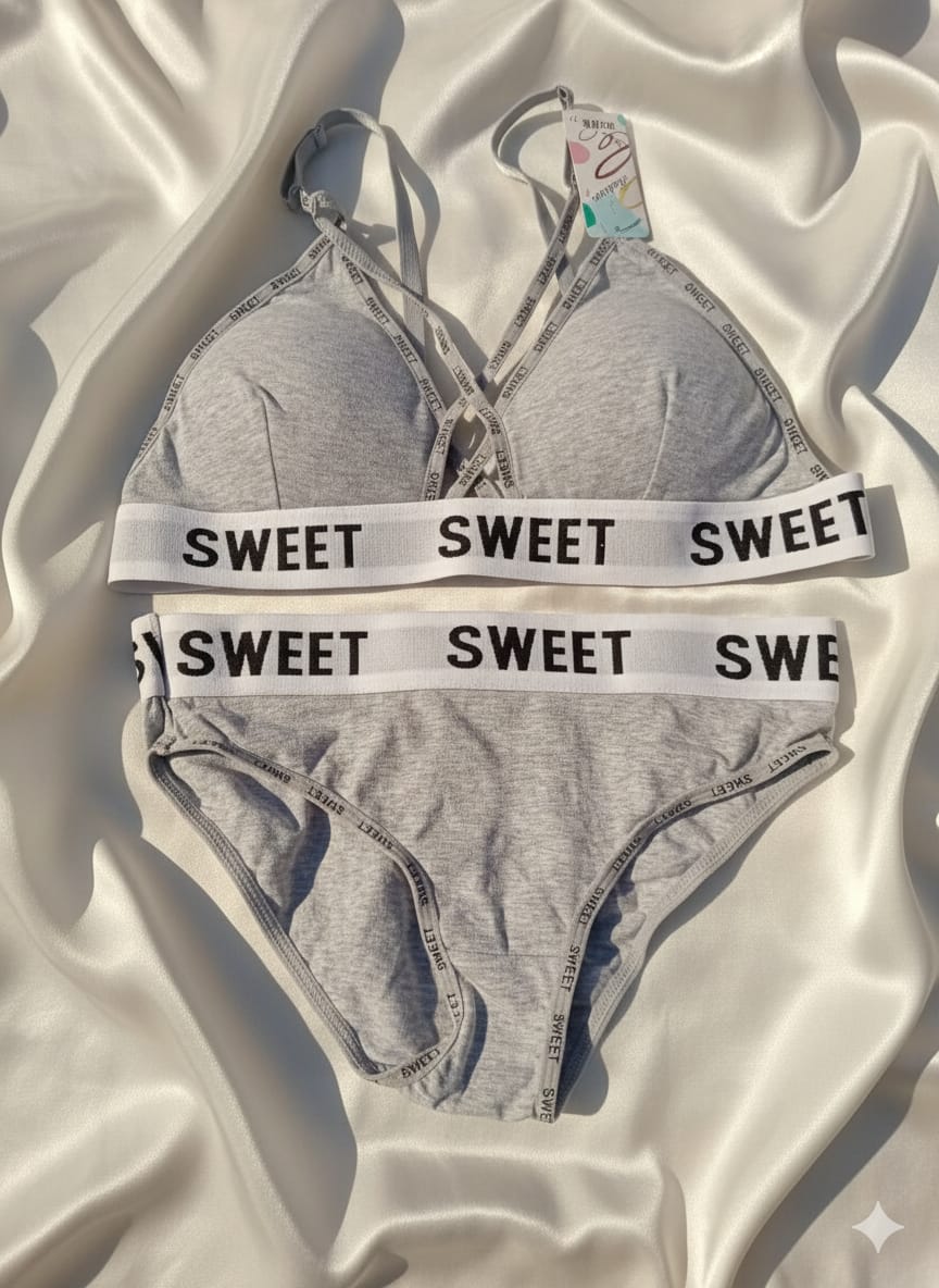 Bikini Style Sweet Criss Cross Bra & Panty Set