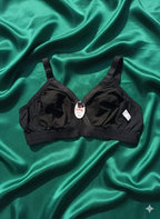 Premium Butterfly Black Cotton Bra (Daily Wear)