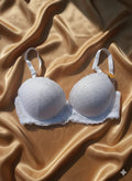 Premium White Thin Padded Lacy Bra