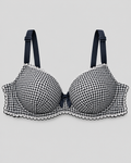 Double Padded Check Print Bra