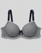 Double Padded Check Print Bra