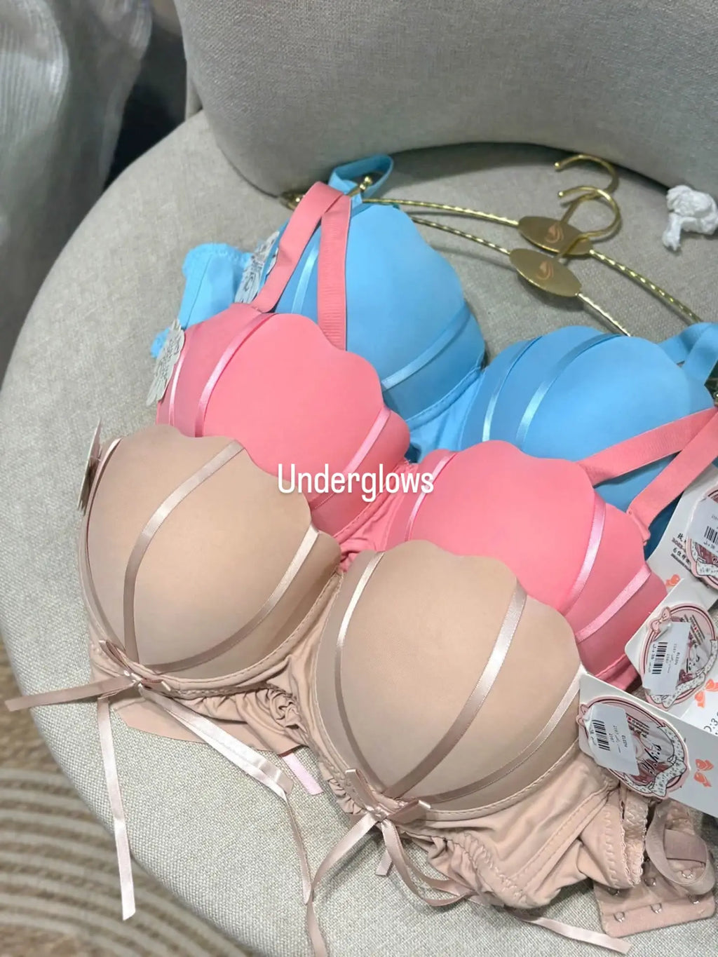 Half Cup Double Padded Rainbow Bra
