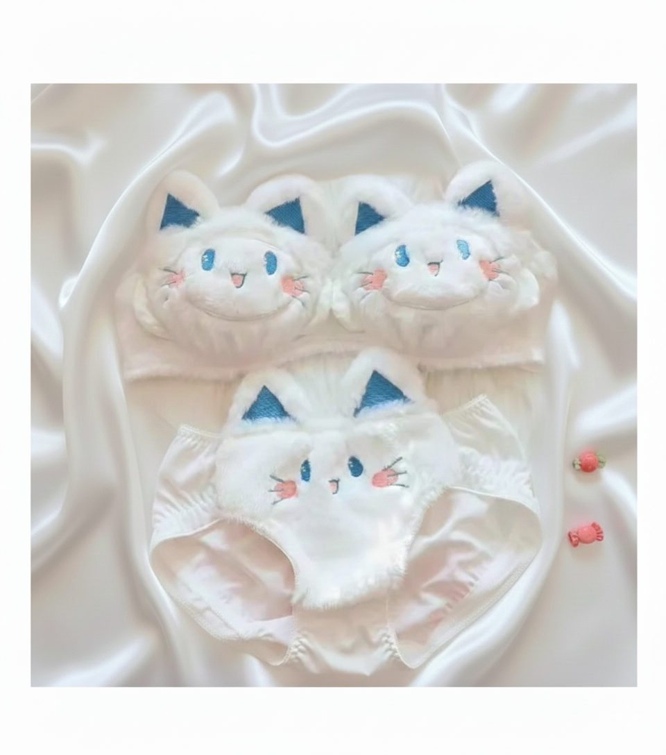 Kitty Dreamy Fluffy Bra Panty Set