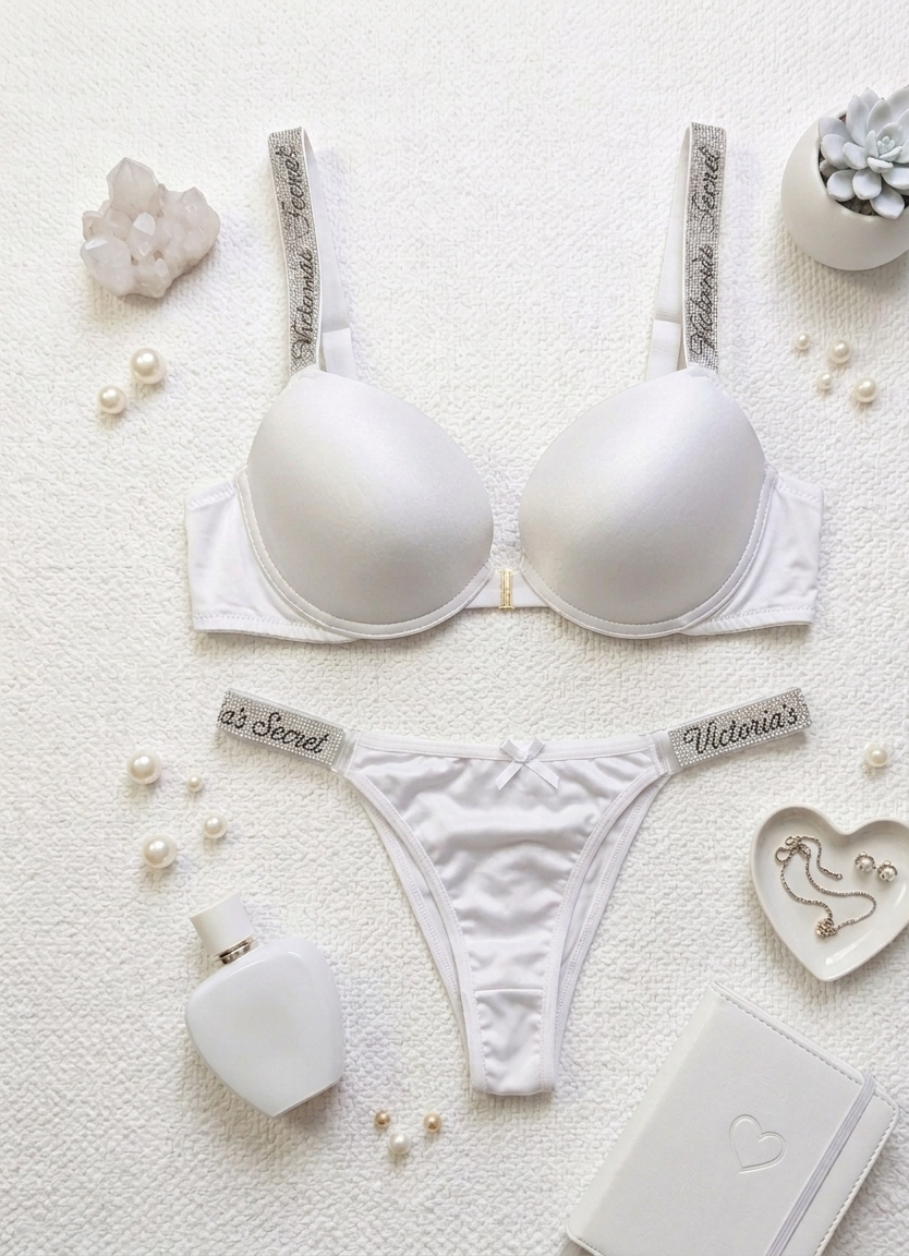 Victoria Secret Plain Pushup Bra & Panty Set
