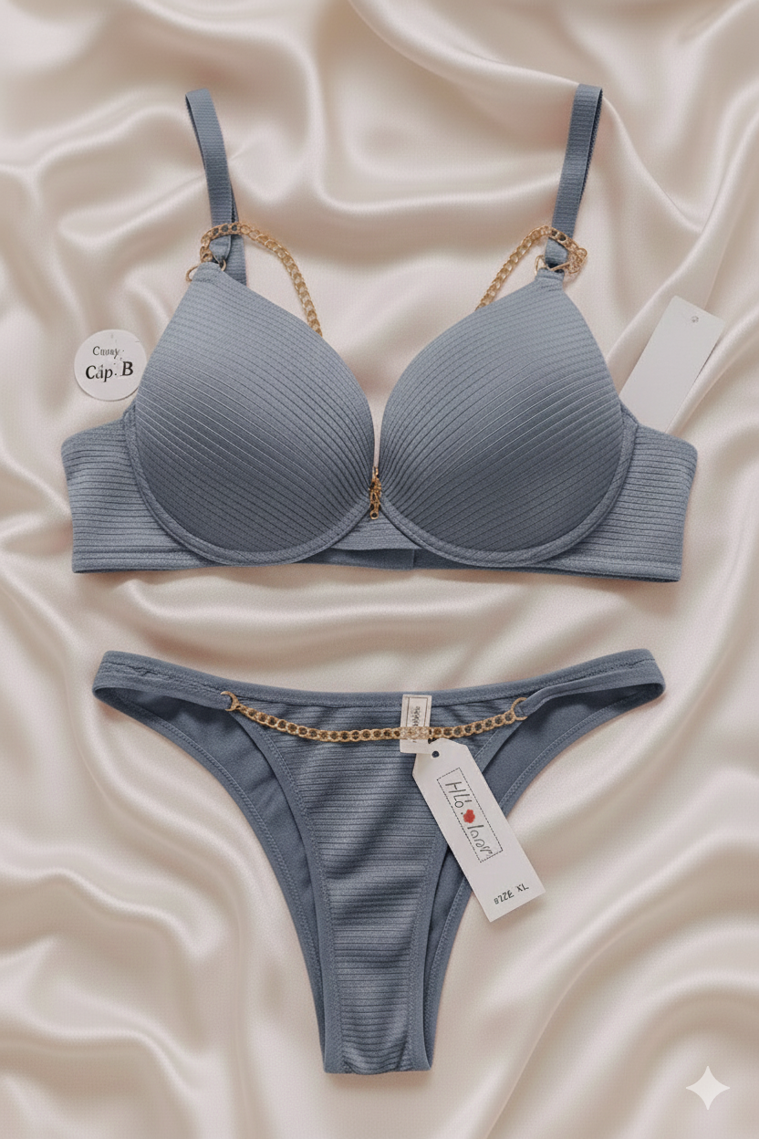 Deep Chain Bra Thong Set