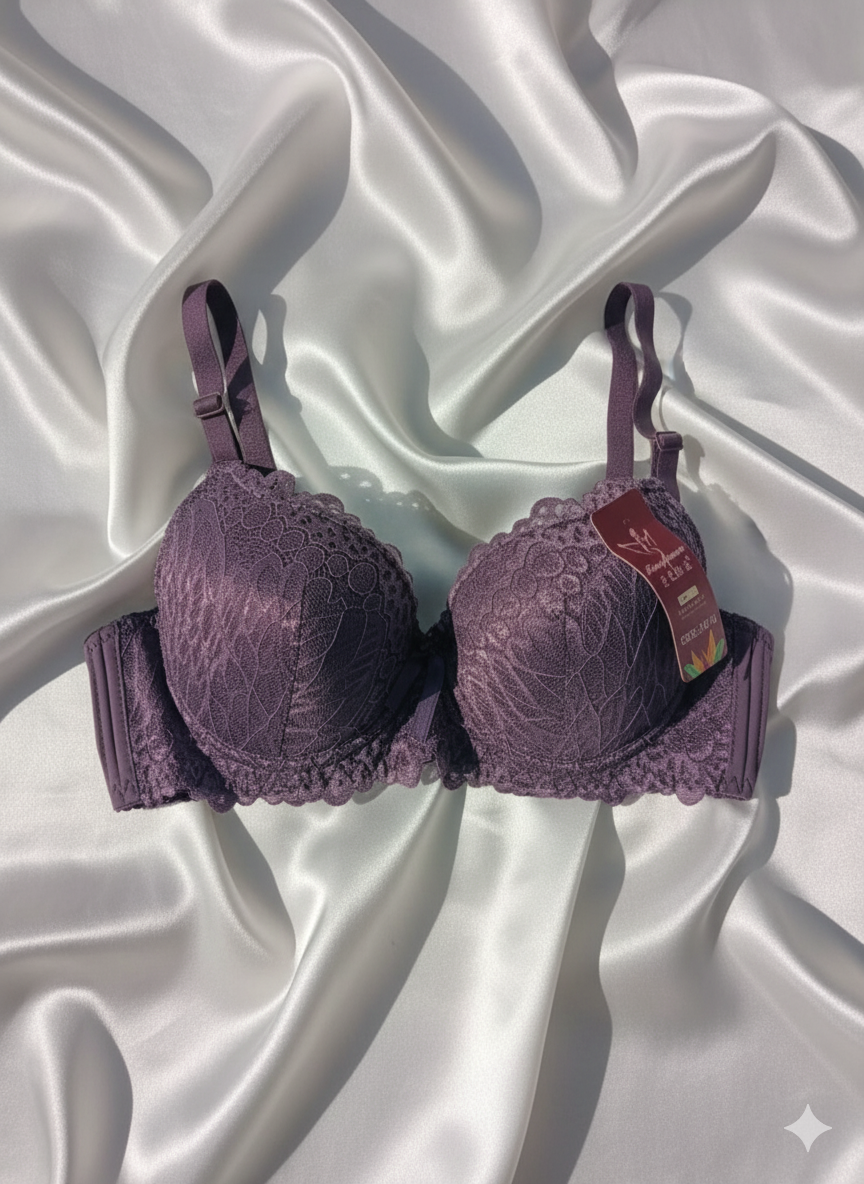 Bridal Wired Lacy Padded Lingerie Set