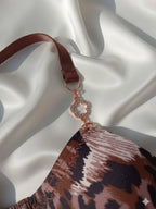 Luxury Leopard Print Padded Bra Panty Set