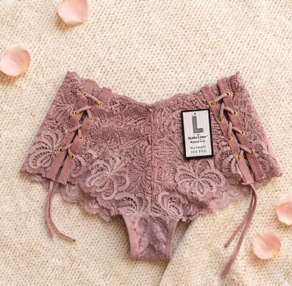 High waist lace corset briefs/shorts