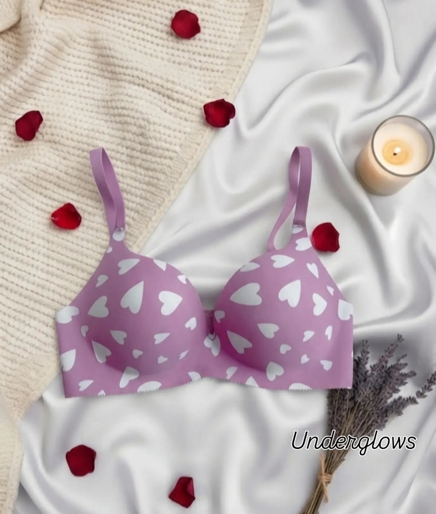 Heart shaped pushup bra