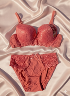 Bridal Wired Lacy Padded Lingerie Set