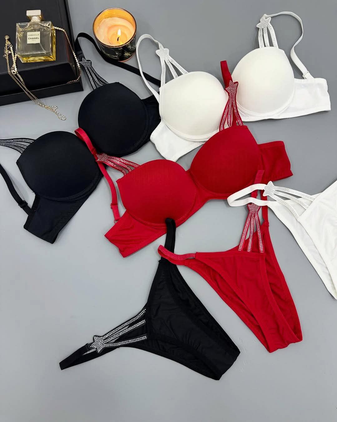Star strapy Pushup Bra & Panty Set
