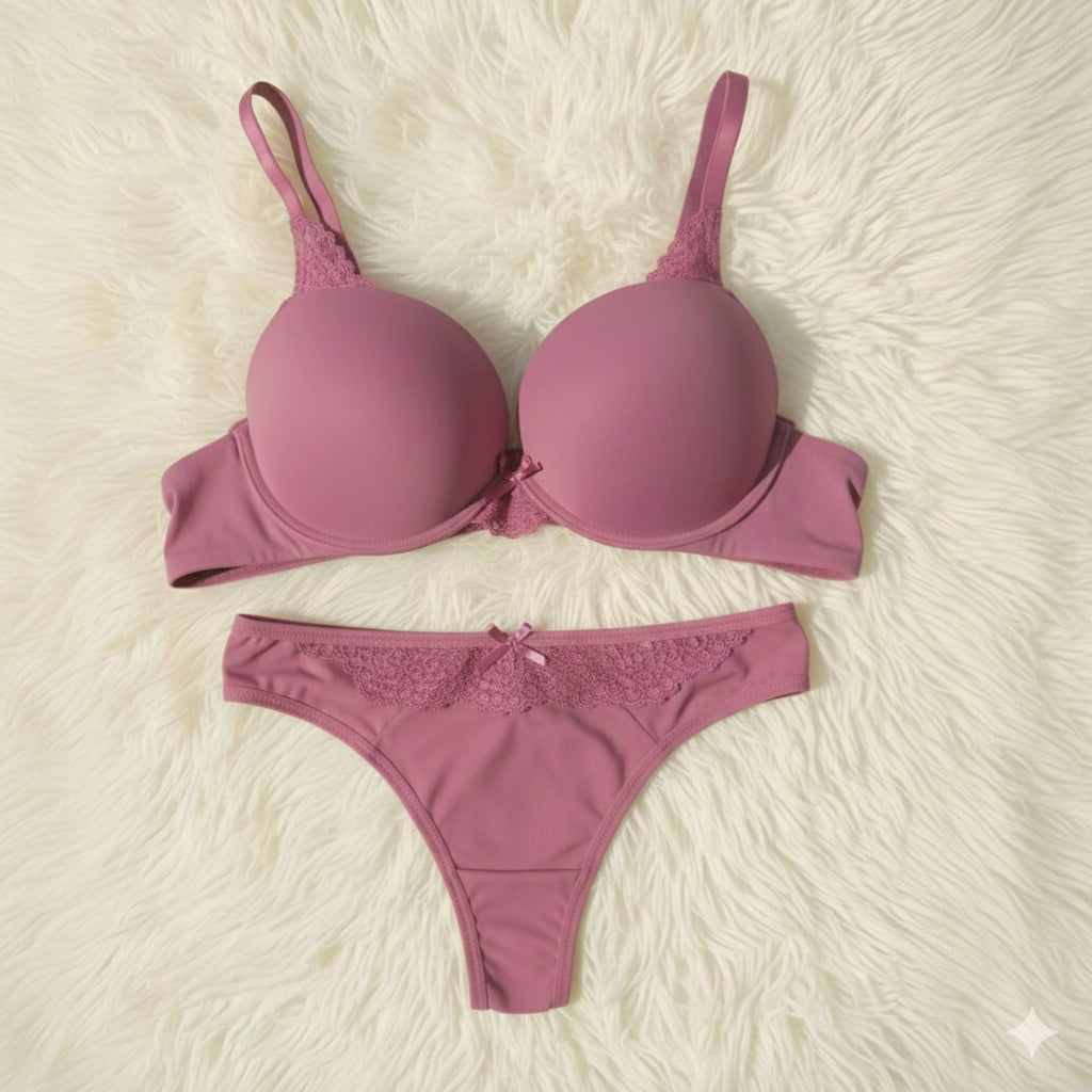 Premium Simple function wear sexy double padded bra and panty set