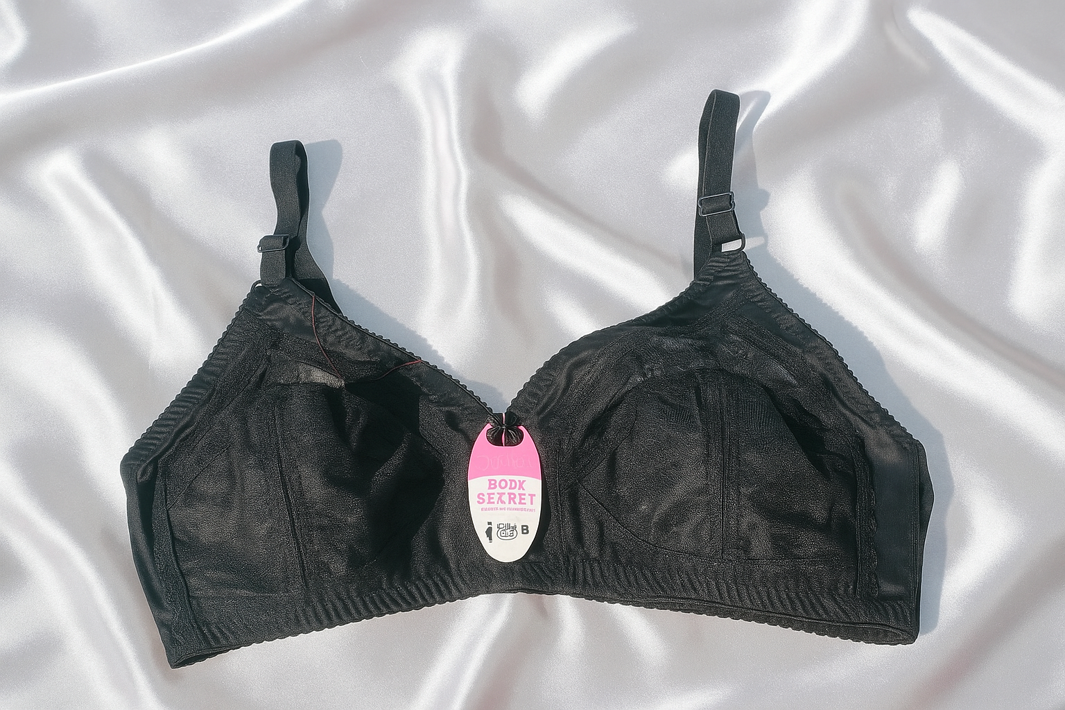 Premium Black Net Lacy Bra (Non Padded - Non Wired Bra)