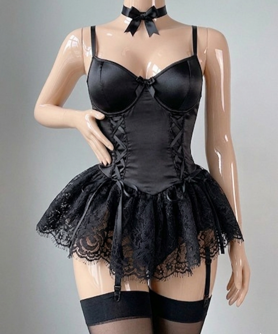 See through/ gothic Lingerie Set