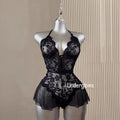Strappy crochless,backless bodysuit