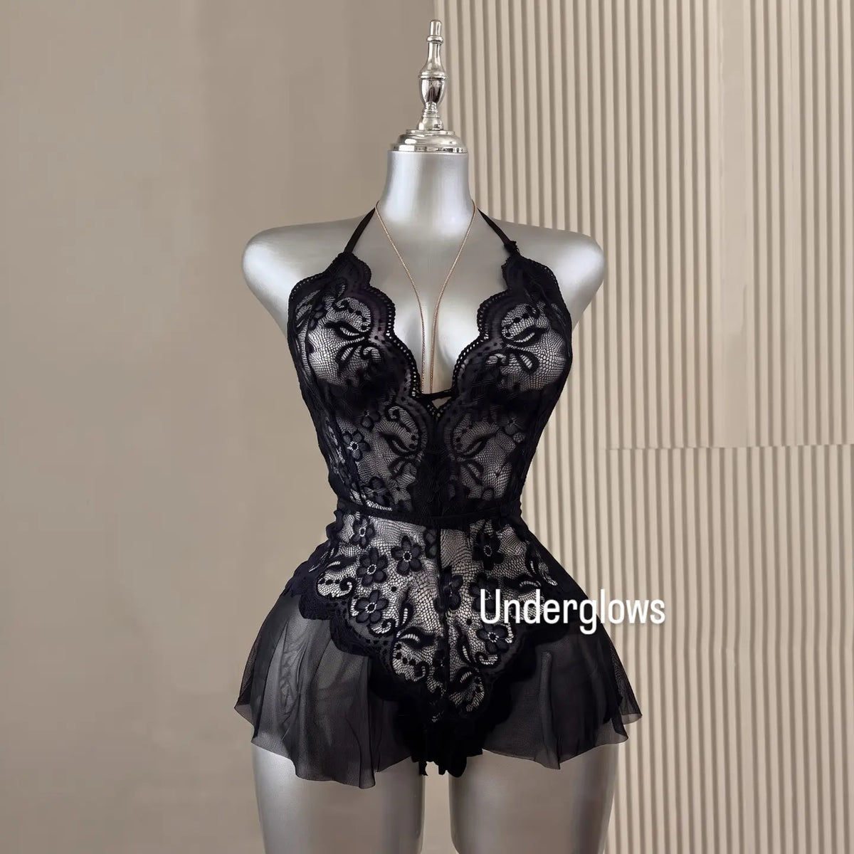 Strappy crochless,backless bodysuit