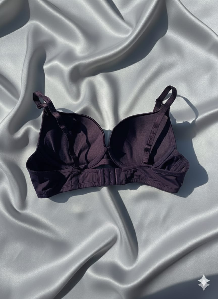 Premium Navy Blue Half Cup Push Up Double Padded Bra