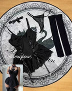 See through/ gothic Lingerie Set with stockings