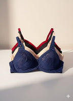 Premium Net Lacy Bra Non Padded