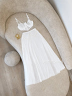 Elegant long Lingerie Garter with Front Open Slits
