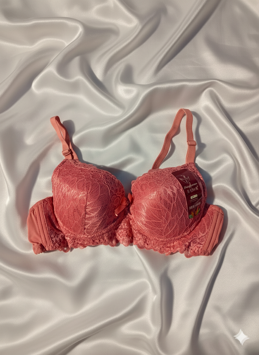 Bridal Wired Lacy Padded Lingerie Set