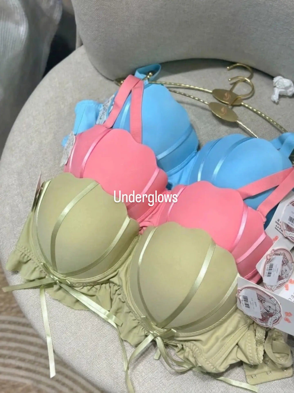 Half Cup Double Padded Rainbow Bra