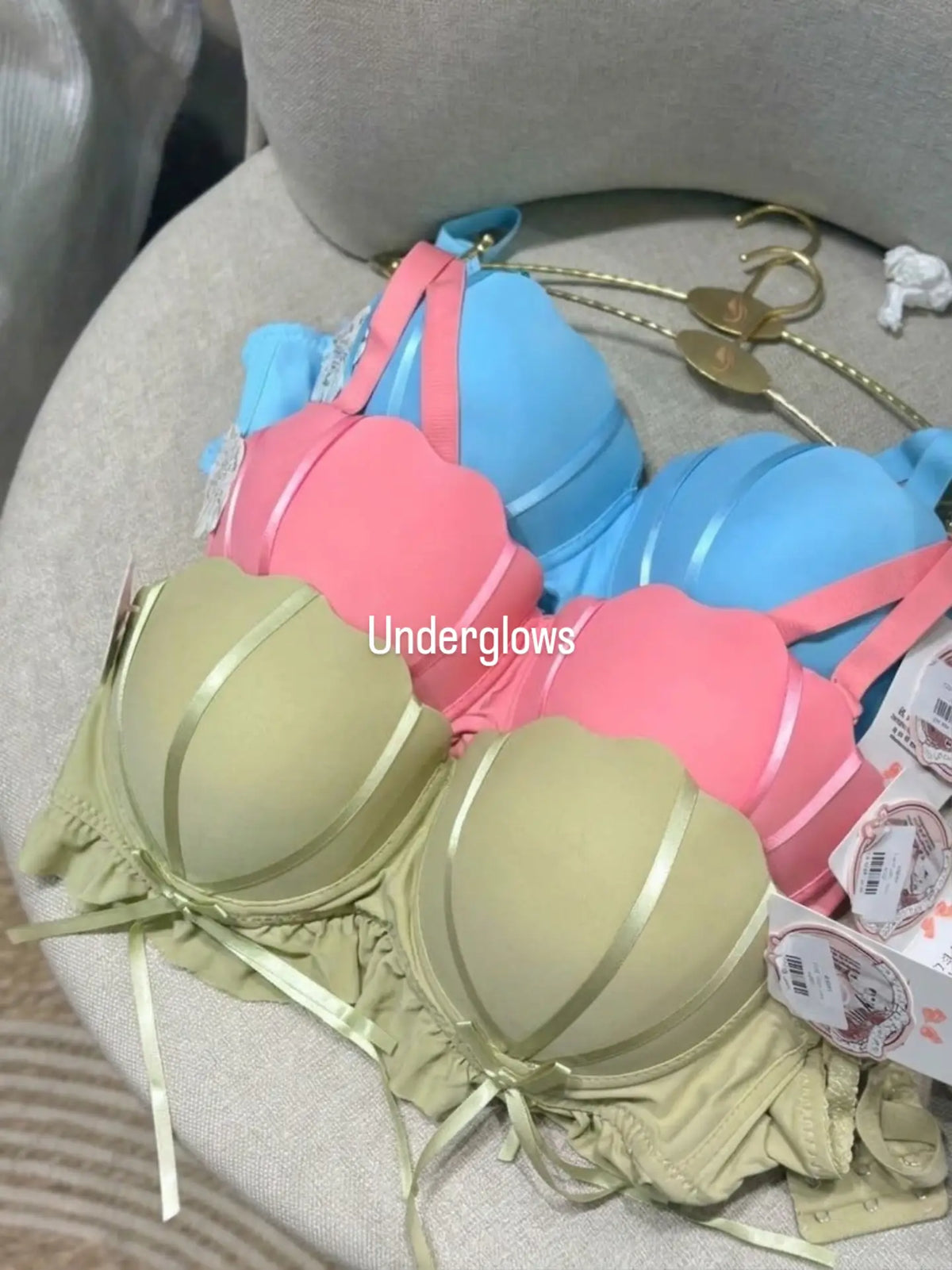 Half Cup Double Padded Rainbow Bra