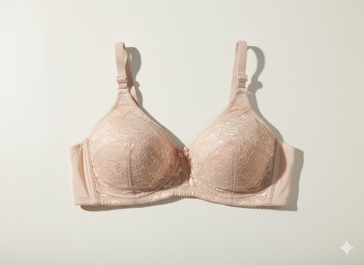 Premium  Net Lacy Bra Non Padded - Non Wired Bra ( pack of 4)