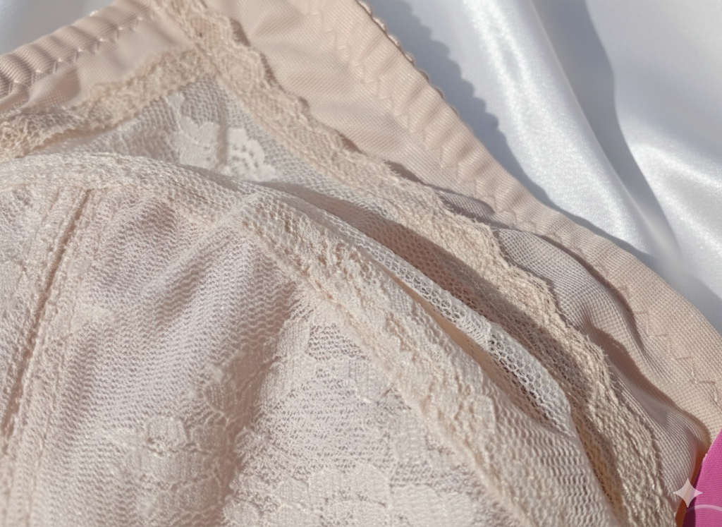 Premium Skin Net Lacy Bra (Non Padded - Non Wired Bra)