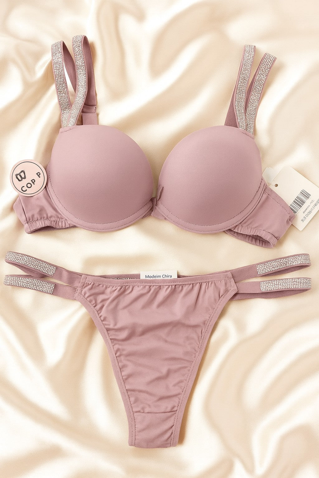 Elegant Wear Double Straps Bra Panty Set