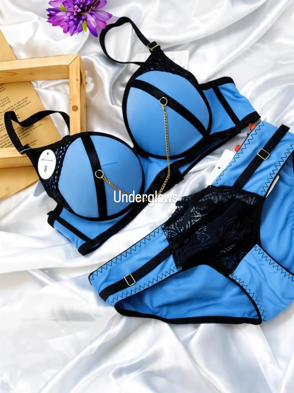 Premium Padded, Chained Bra & Panty
