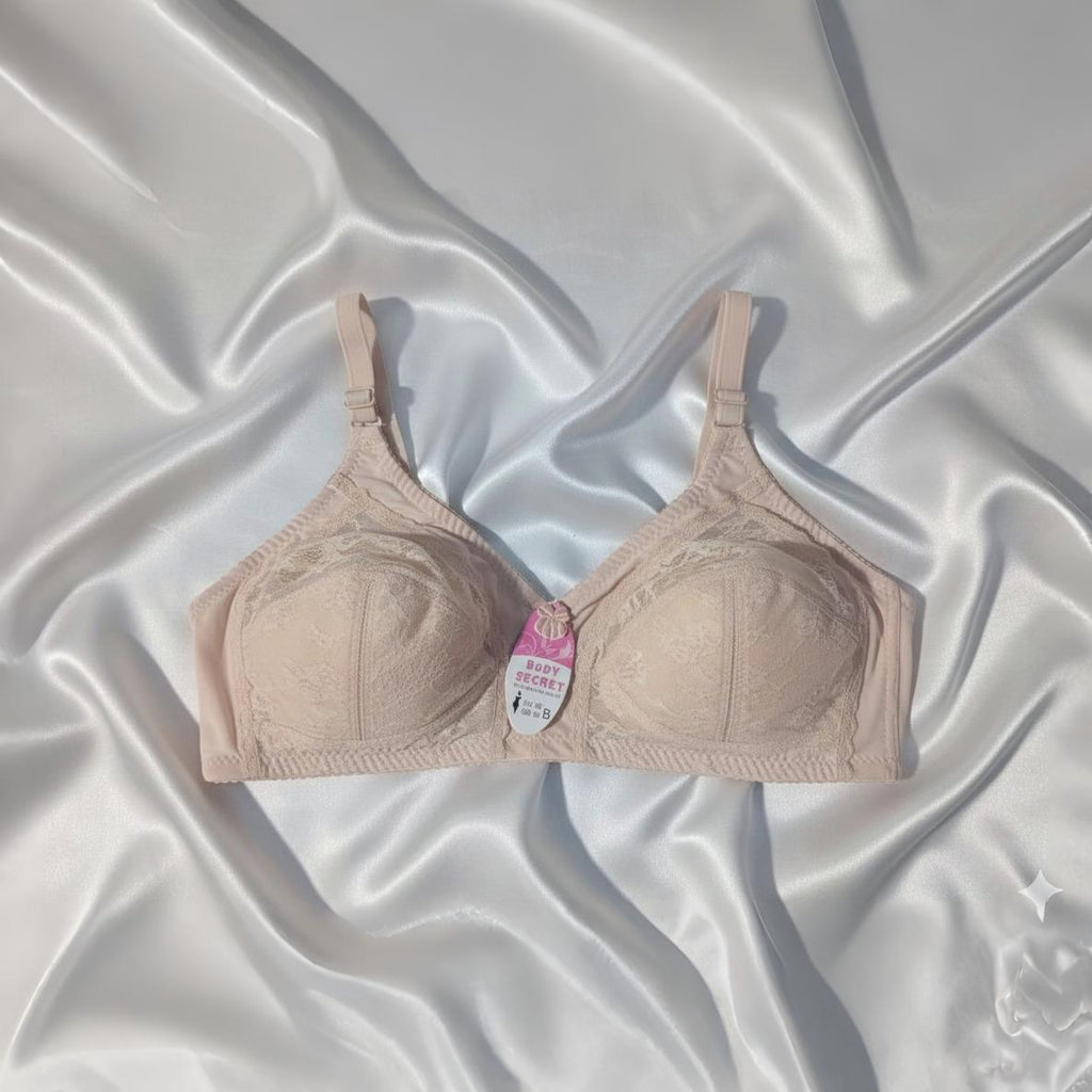 Premium Skin Net Lacy Bra (Non Padded - Non Wired Bra)