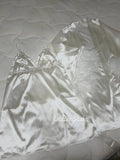 2-Piece Bridal Satin Sleepwear Set with Feather Sleeves