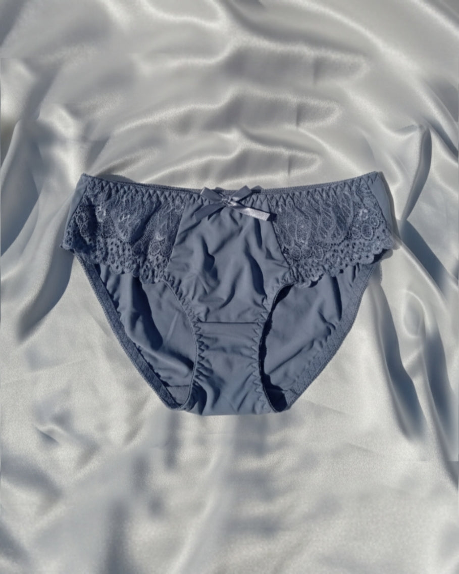 Sky Blue Bridal Wired Lacy Padded Lingerie Set