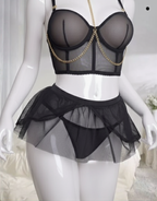 See through/ gothic Lingerie Set