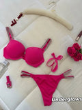 Elegant Wear Double Straps Bra Panty Set