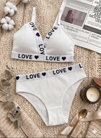 Napfluff 2pcs/Set  Wireless Padded Comfortable Women Bra Set