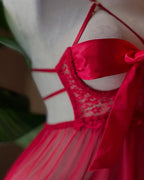 Bow Style Front Open Lingerie Set