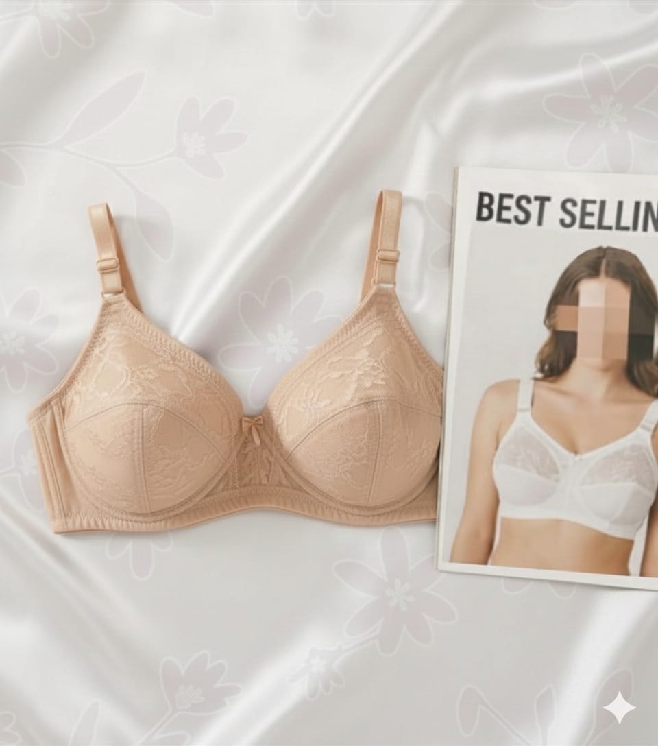 Premium Net Lacy Bra Non Padded