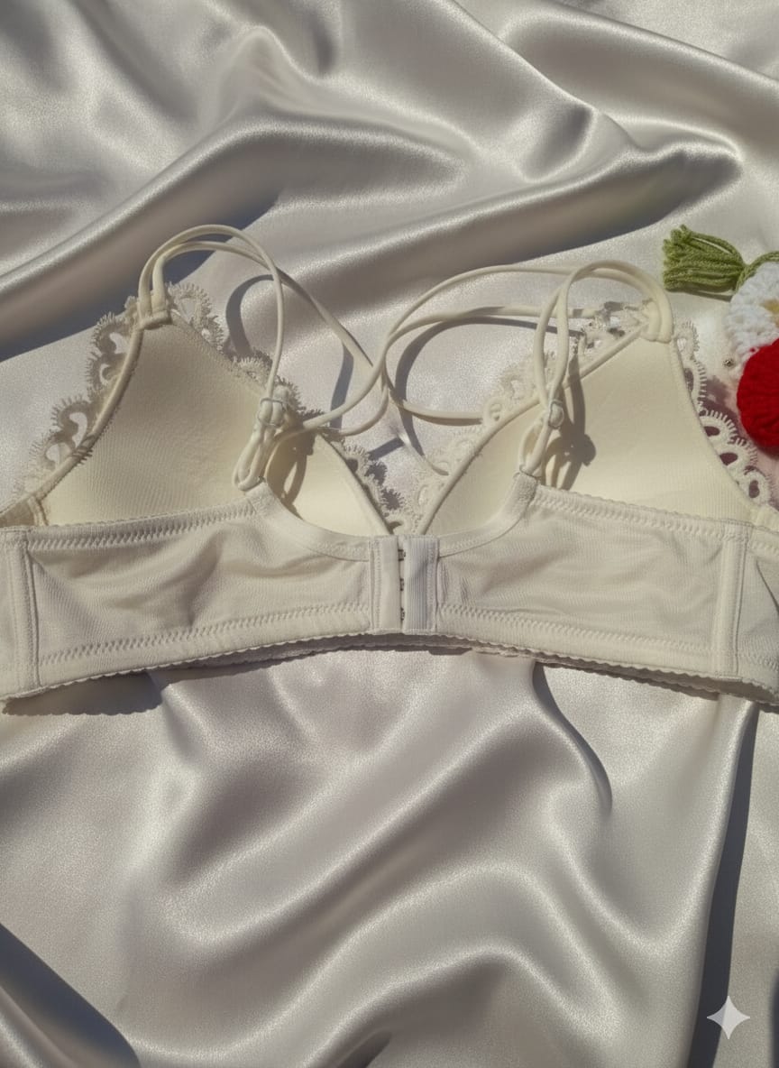 Premium White French Style Romantic Lace Lingerie Set