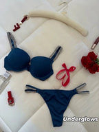 Elegant Wear Double Straps Bra Panty Set